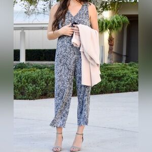 TopShop black and white patterned jumpsuit. Size 6